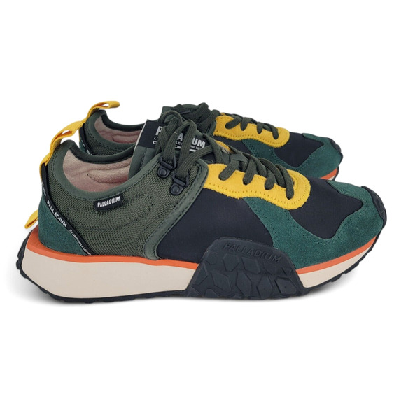 Palladium Troop Runner Mens Size 8 Sneakers Navy Green Yellow New Athletic Shoes - Picture 3 of 8